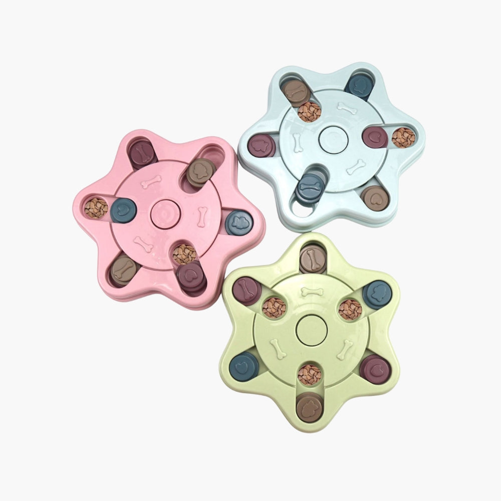 Dog toys interactive treat dispensing board